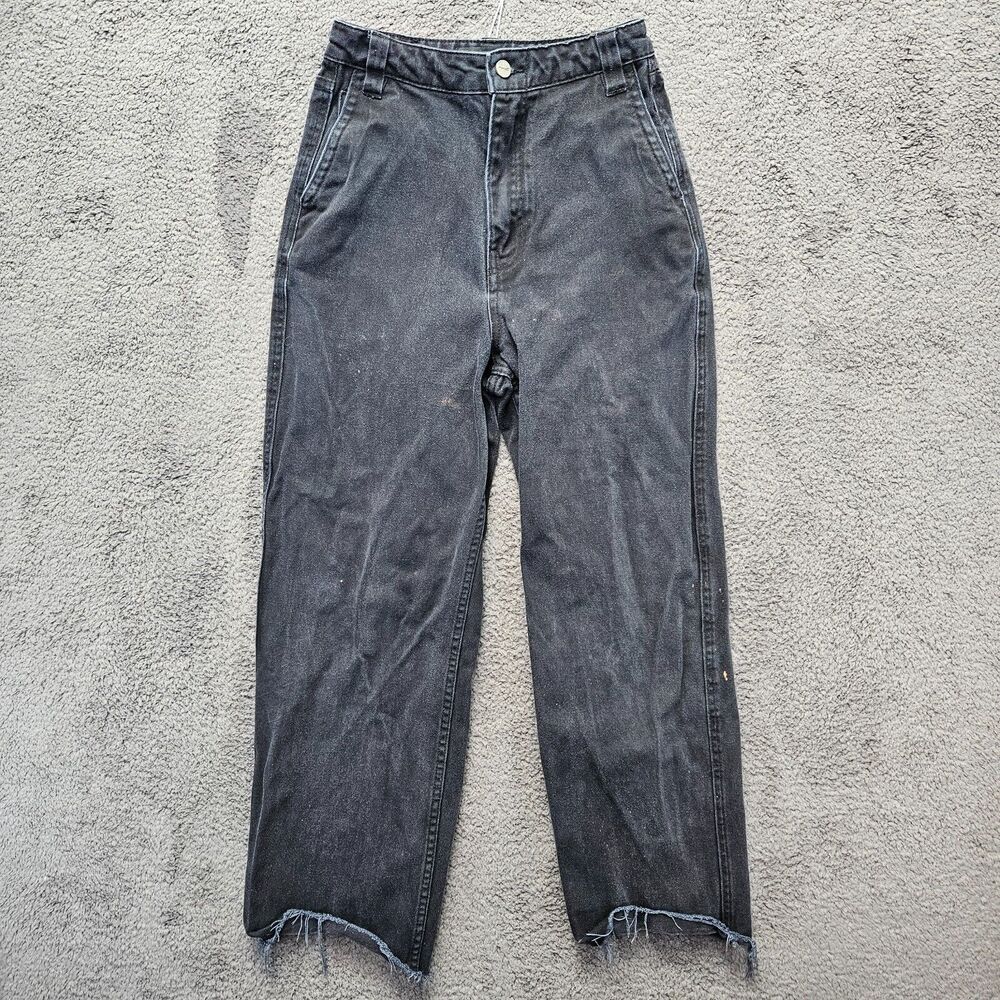 Monet Skateboards Jeans Womens Size 1 Black Denim‎ Straight Leg High Rise